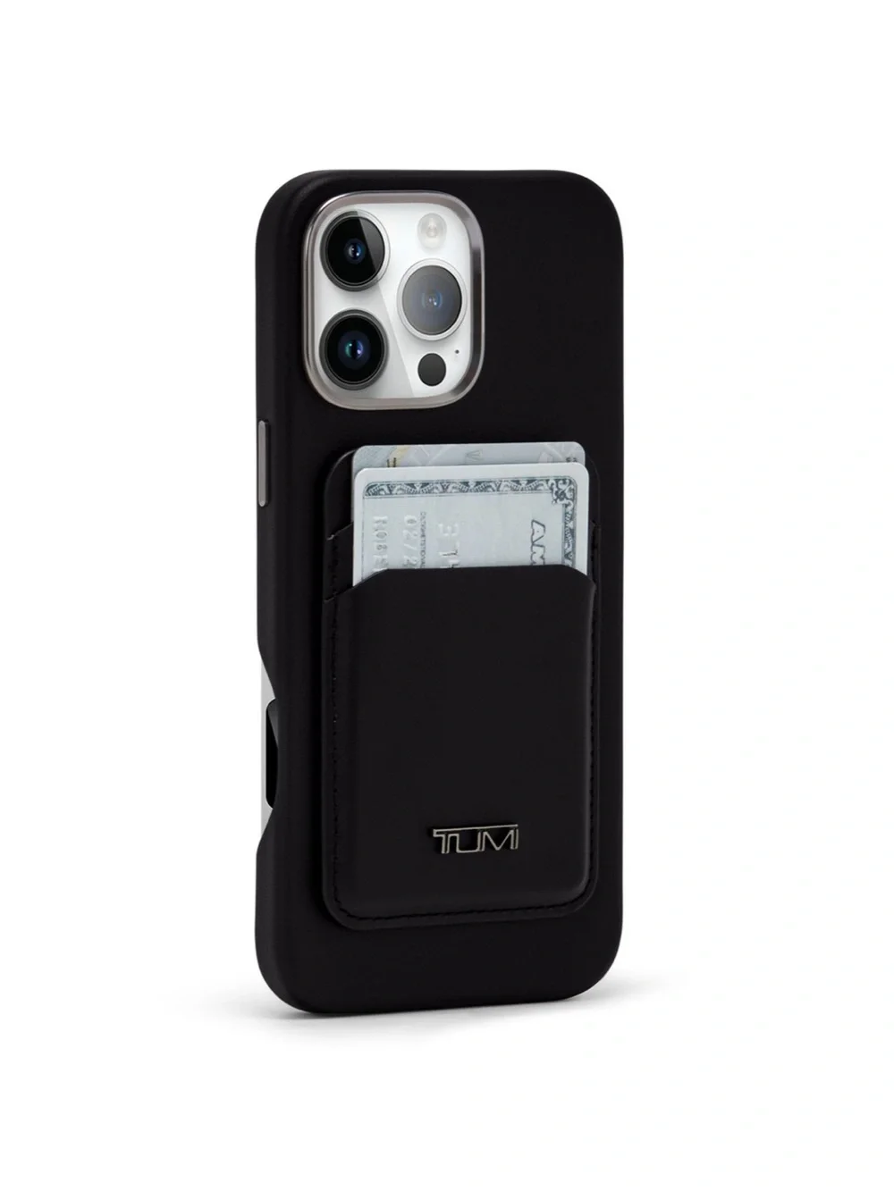 Tumi Black Leather Card Holder MagSafe